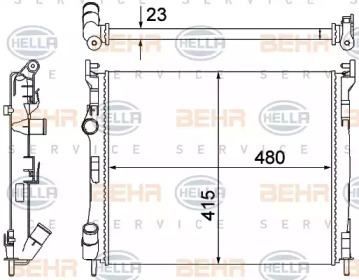 Теплообменник BEHR HELLA SERVICE 8MK 376 700-381