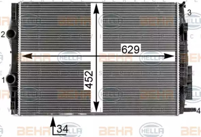 Теплообменник BEHR HELLA SERVICE 8MK 376 700-401