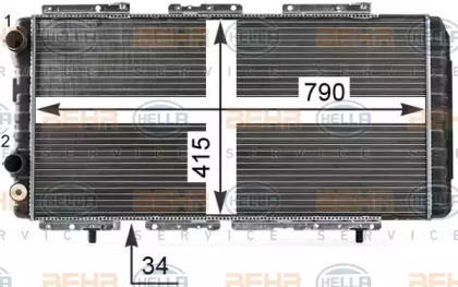 Теплообменник BEHR HELLA SERVICE 8MK 376 700-551