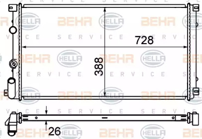 Теплообменник BEHR HELLA SERVICE 8MK 376 700-651