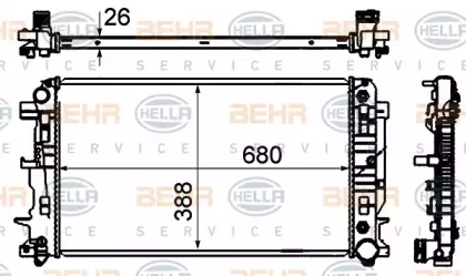 Теплообменник BEHR HELLA SERVICE 8MK 376 701-014