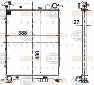 Теплообменник BEHR HELLA SERVICE 8MK 376 701-081