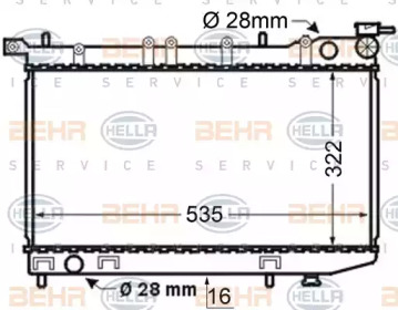 Теплообменник BEHR HELLA SERVICE 8MK 376 704-691