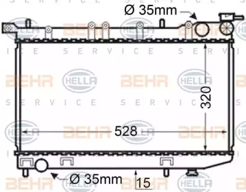 Теплообменник BEHR HELLA SERVICE 8MK 376 704-741