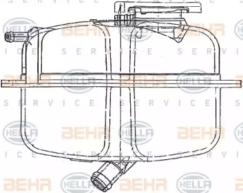 Компенсационный бак, охлаждающая жидкость BEHR HELLA SERVICE 8MA 376 705-001