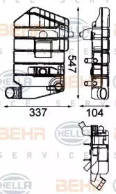 Компенсационный бак, охлаждающая жидкость BEHR HELLA SERVICE 8MA 376 705-071