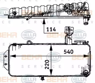 Компенсационный бак, охлаждающая жидкость BEHR HELLA SERVICE 8MA 376 705-141