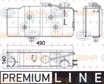 Компенсационный бак, охлаждающая жидкость BEHR HELLA SERVICE 8MA 376 705-181