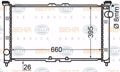 Теплообменник BEHR HELLA SERVICE 8MK 376 705-601