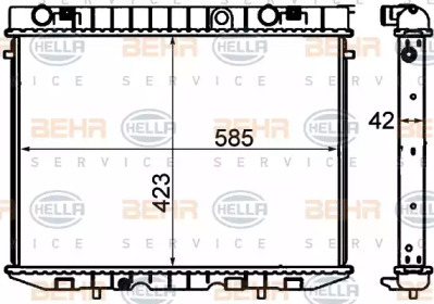 Теплообменник BEHR HELLA SERVICE 8MK 376 705-621