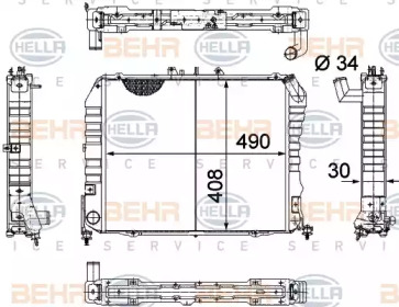 Теплообменник BEHR HELLA SERVICE 8MK 376 705-701