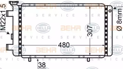 Теплообменник BEHR HELLA SERVICE 8MK 376 705-781