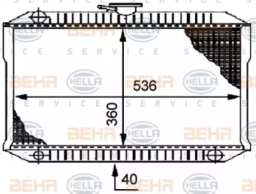 Теплообменник BEHR HELLA SERVICE 8MK 376 706-011