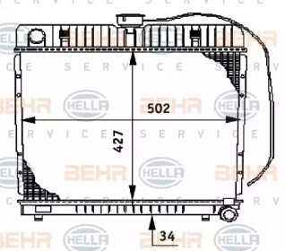 Теплообменник BEHR HELLA SERVICE 8MK 376 706-191