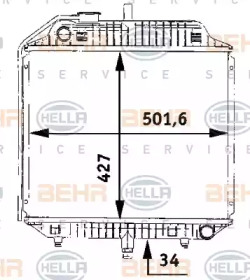 Теплообменник BEHR HELLA SERVICE 8MK 376 706-201