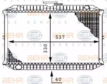 Теплообменник BEHR HELLA SERVICE 8MK 376 706-251