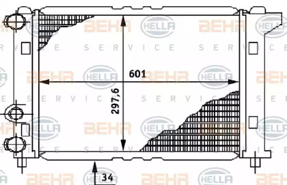 Теплообменник BEHR HELLA SERVICE 8MK 376 706-311