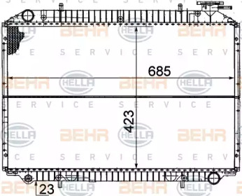 Теплообменник BEHR HELLA SERVICE 8MK 376 706-431