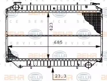 Теплообменник BEHR HELLA SERVICE 8MK 376 706-531