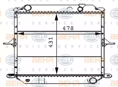 Теплообменник BEHR HELLA SERVICE 8MK 376 706-551