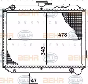 Теплообменник BEHR HELLA SERVICE 8MK 376 706-581