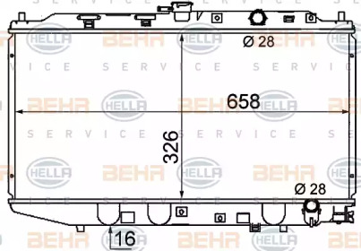 Теплообменник BEHR HELLA SERVICE 8MK 376 706-681