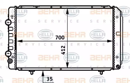 Теплообменник BEHR HELLA SERVICE 8MK 376 707-071