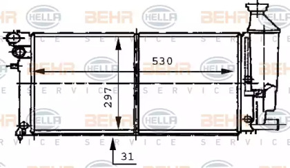 Теплообменник BEHR HELLA SERVICE 8MK 376 707-081