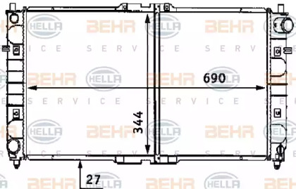 Теплообменник BEHR HELLA SERVICE 8MK 376 707-381