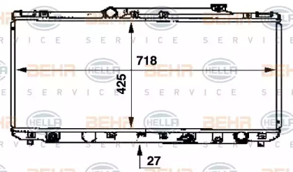 Теплообменник BEHR HELLA SERVICE 8MK 376 707-391