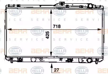 Теплообменник BEHR HELLA SERVICE 8MK 376 707-401