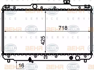 Теплообменник BEHR HELLA SERVICE 8MK 376 707-511