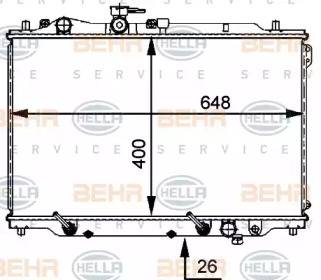 Теплообменник BEHR HELLA SERVICE 8MK 376 707-531