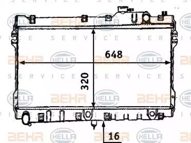 Теплообменник BEHR HELLA SERVICE 8MK 376 707-541