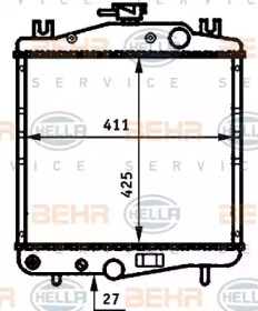 Теплообменник BEHR HELLA SERVICE 8MK 376 707-591