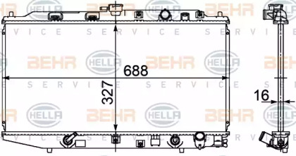 Теплообменник BEHR HELLA SERVICE 8MK 376 707-654