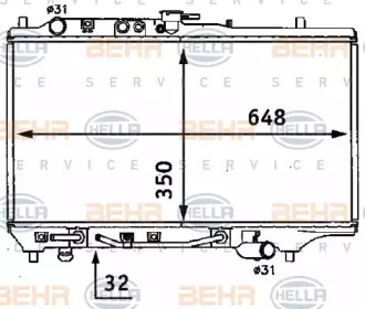 Теплообменник BEHR HELLA SERVICE 8MK 376 707-671