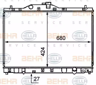 Теплообменник BEHR HELLA SERVICE 8MK 376 708-011