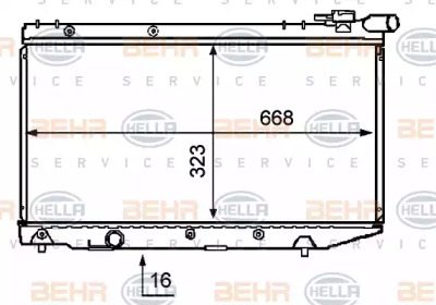 Теплообменник BEHR HELLA SERVICE 8MK 376 708-041