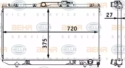 Теплообменник BEHR HELLA SERVICE 8MK 376 708-121