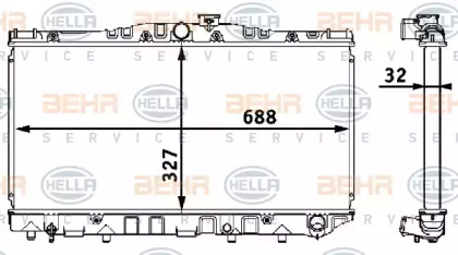 Теплообменник BEHR HELLA SERVICE 8MK 376 708-181