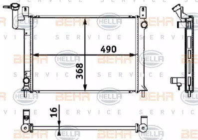 Теплообменник BEHR HELLA SERVICE 8MK 376 708-241