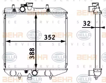 Теплообменник BEHR HELLA SERVICE 8MK 376 708-281