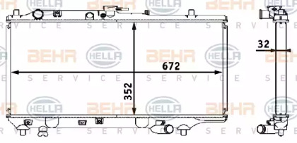 Теплообменник BEHR HELLA SERVICE 8MK 376 708-291