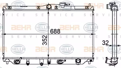 Теплообменник BEHR HELLA SERVICE 8MK 376 708-311