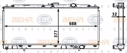 Теплообменник BEHR HELLA SERVICE 8MK 376 708-321