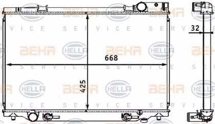 Теплообменник BEHR HELLA SERVICE 8MK 376 708-341