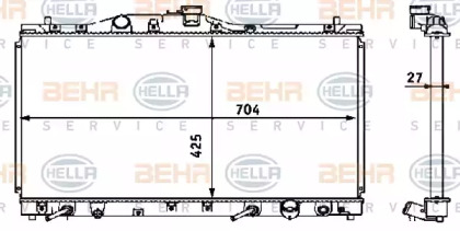 Теплообменник BEHR HELLA SERVICE 8MK 376 708-371