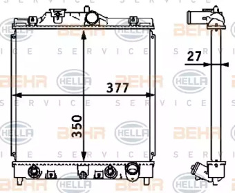 Теплообменник BEHR HELLA SERVICE 8MK 376 708-381