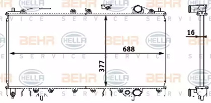 Теплообменник BEHR HELLA SERVICE 8MK 376 708-401